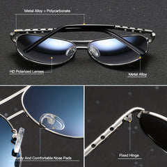 RoyalHot Metal Polarized Sunglasses for Driving Cycling