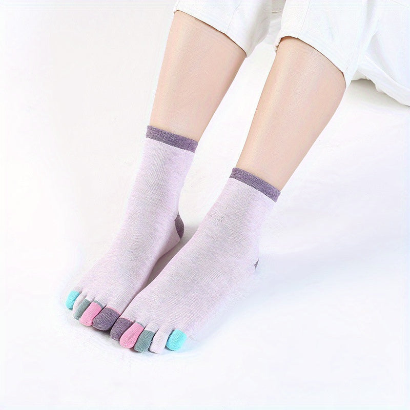Colorful Five Finger Toe Socks for Women