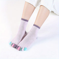 Colorful Five Finger Toe Socks for Women