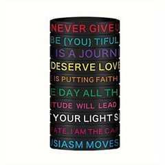 Inspirational Quotes Silicone Bracelet, Unisex Stretchy Sports Wristband
