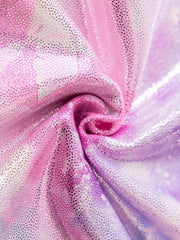 Girls Stretchy Tie Dye Long Sleeve Gymnastics Outfits Slim Dance Suit