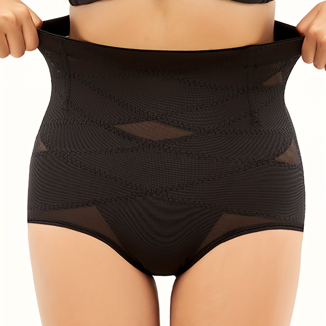 Mesh Stitching Shaping Panties Tummy Control Compression Panties
