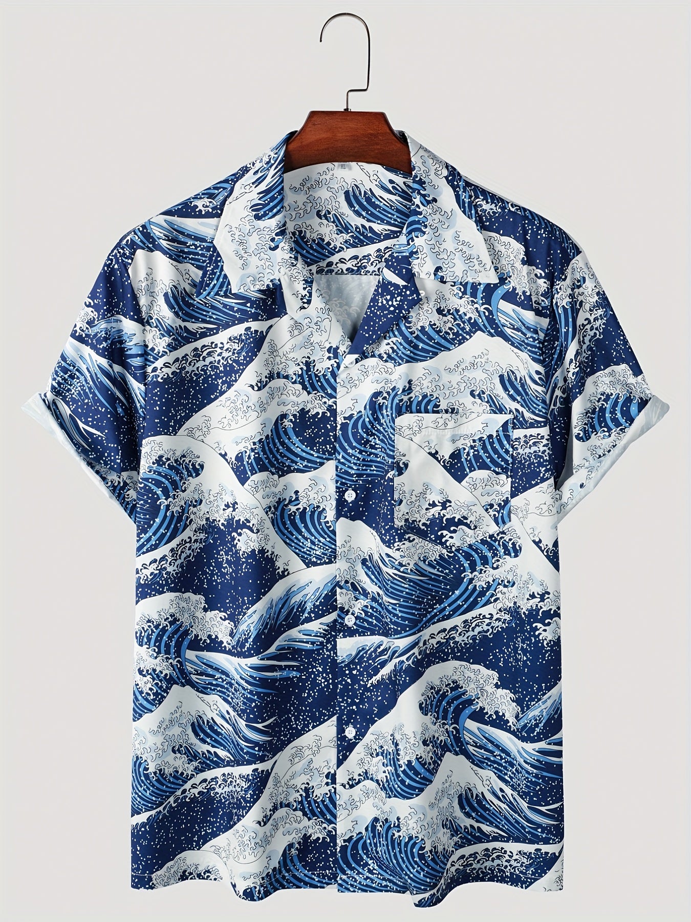 Men's Hawaiian Shirt for Summer Vacation Short Sleeve Button Up