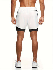 Men's 2-In-1 Drawstring Shorts With Pockets