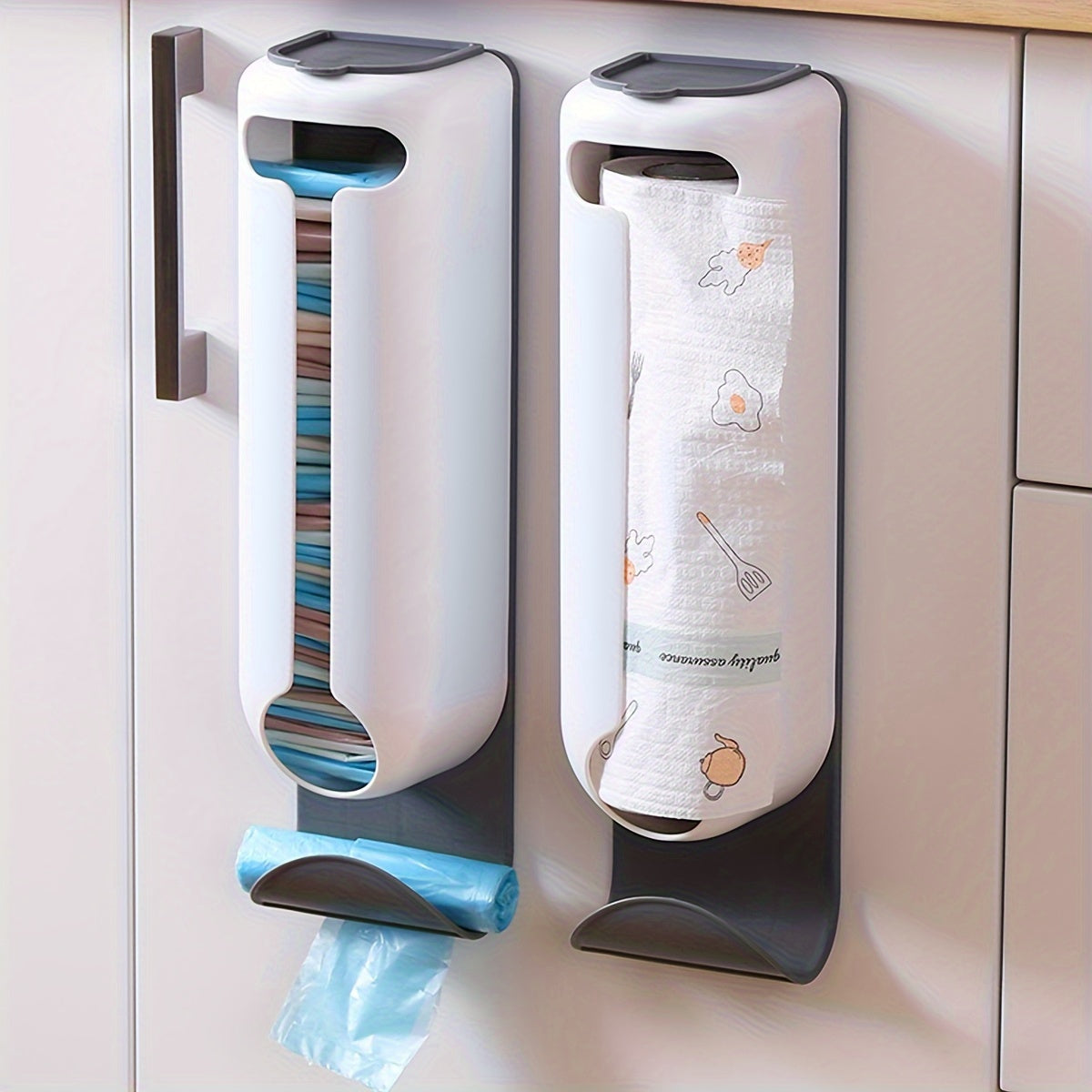 Wall Mounted Garbage Bag Storage Box Organizer