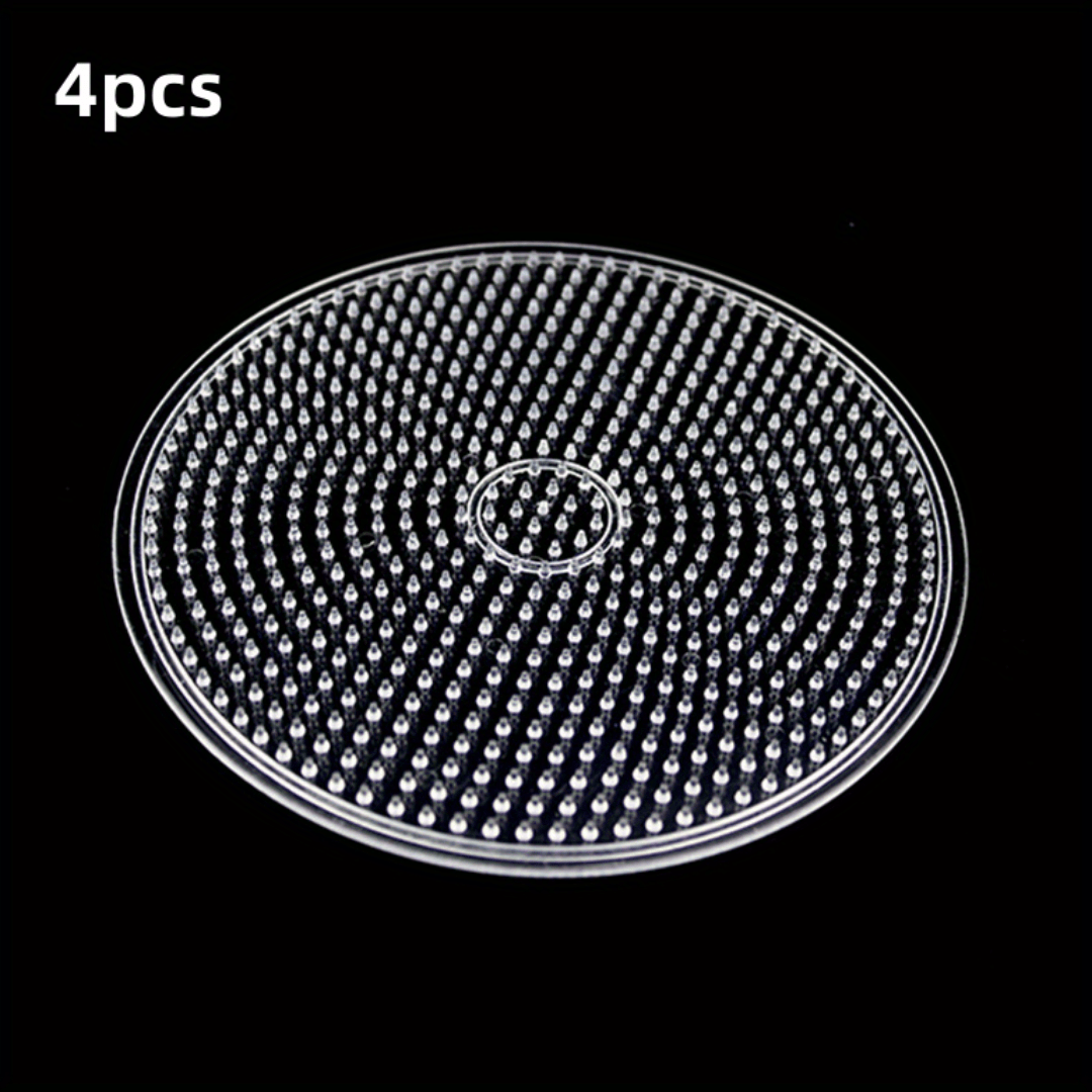 4Pcs Fuse Beads Boards 5mm Large Clear Plastic Pegboards for Jewelry Making