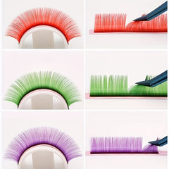 Colorful Lashes 0.07mm Eyelash Extension 8-15mm Mix Soft False Eyelashes