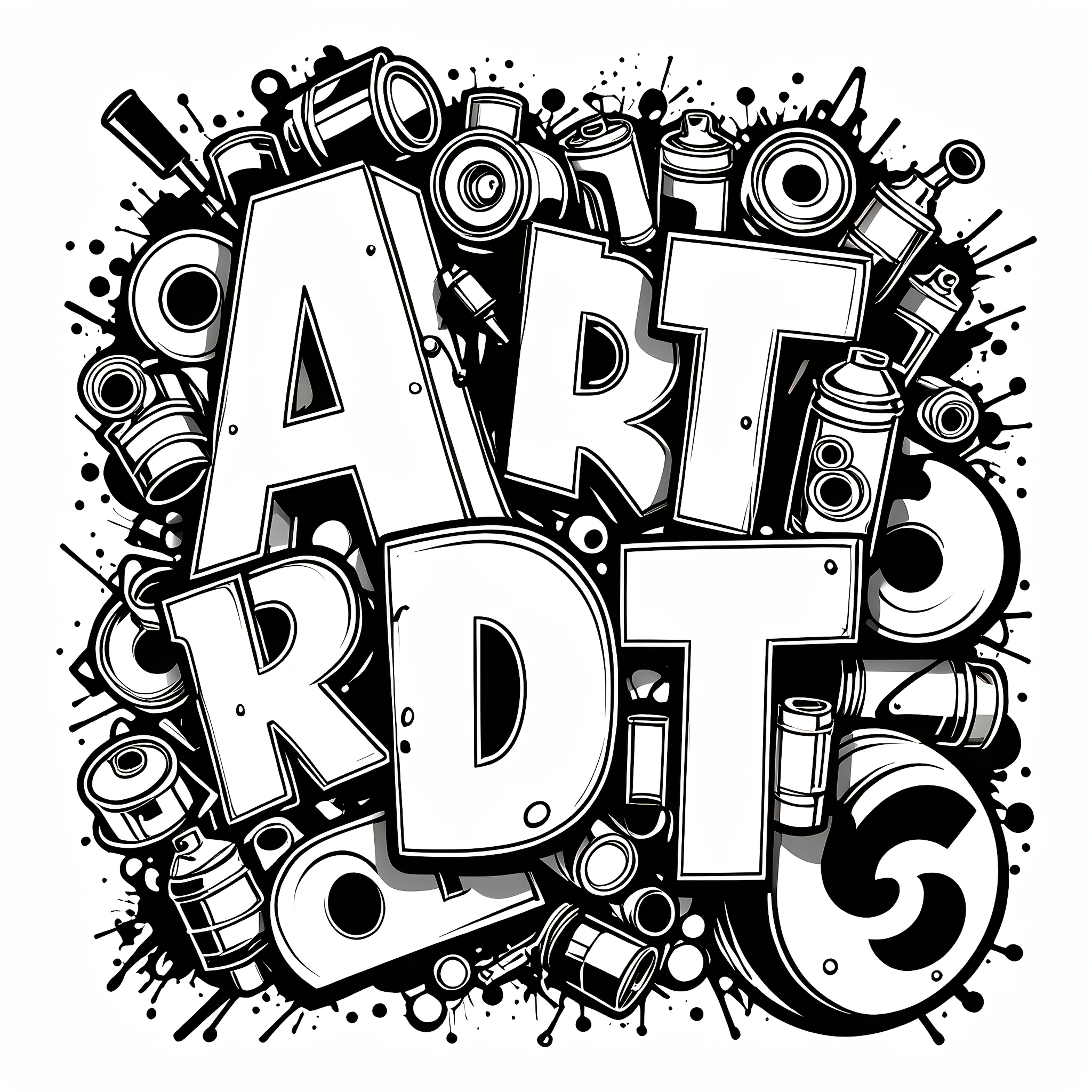 Street Graffiti Adult Coloring Book Urban Art Theme Perfect Gift