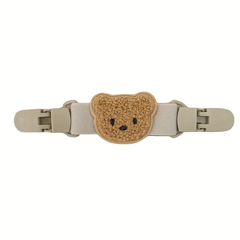 3pcs Kids Dress Strap Clips With Bear For Non Slip Shoulders Boys