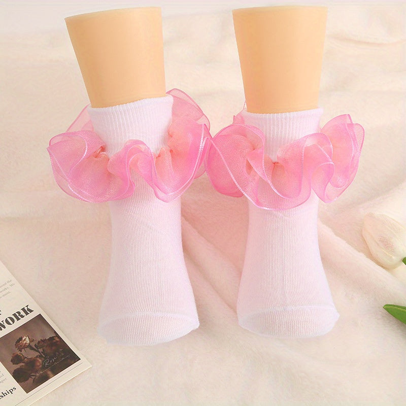 Girls Lace Dance Socks Tube Socks