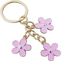 Flowers Charms Enameled Keychain Chain Tassel Keyring Purse Bag Accessories
