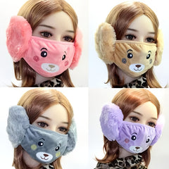 Women's Soft Fleece Lined Winter Ear Muffs - Cartoon Animal Designs - Hand Wash