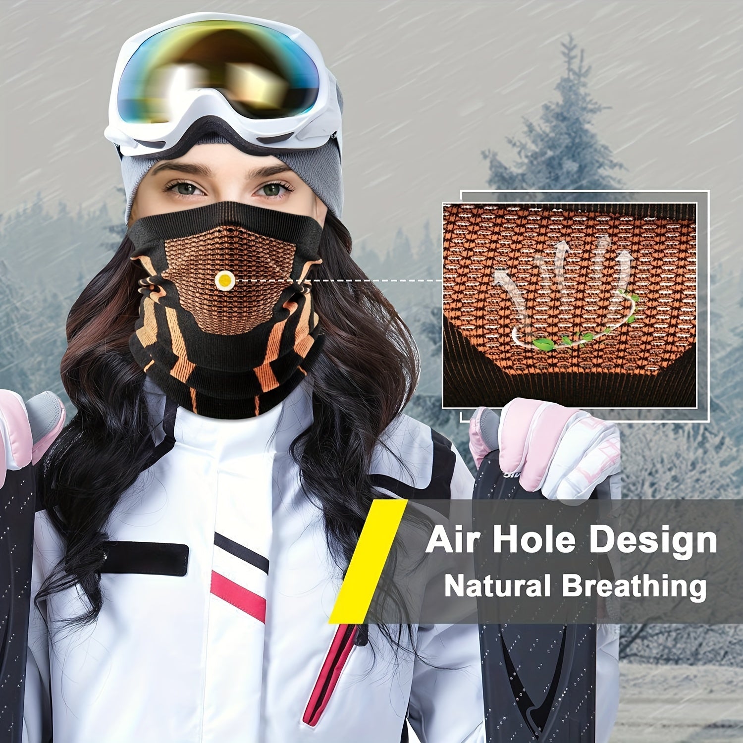 Winter Neck Warmer Gaiter Balaclava Thermal Knitted Face Mask