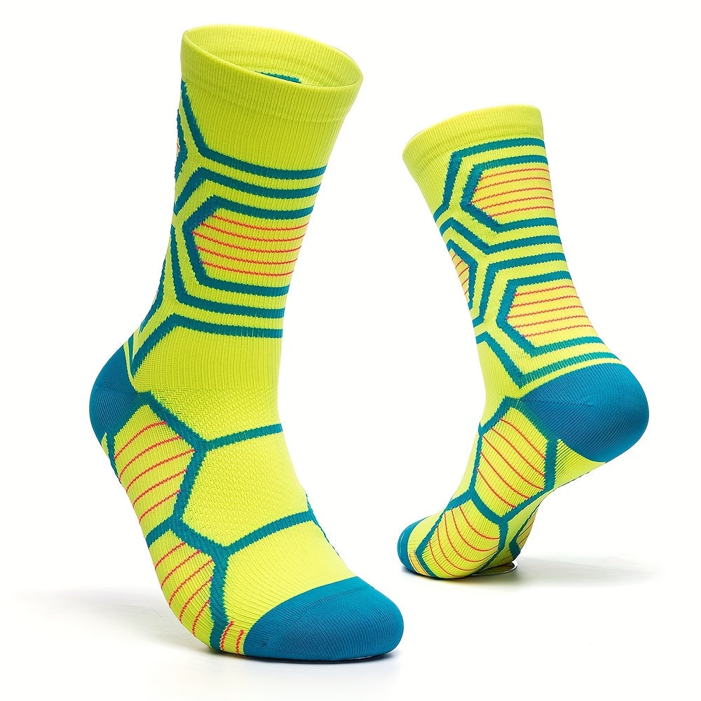 Compression Socks for Outdoor Training, Wear-resistant, Breathable Crew Socks