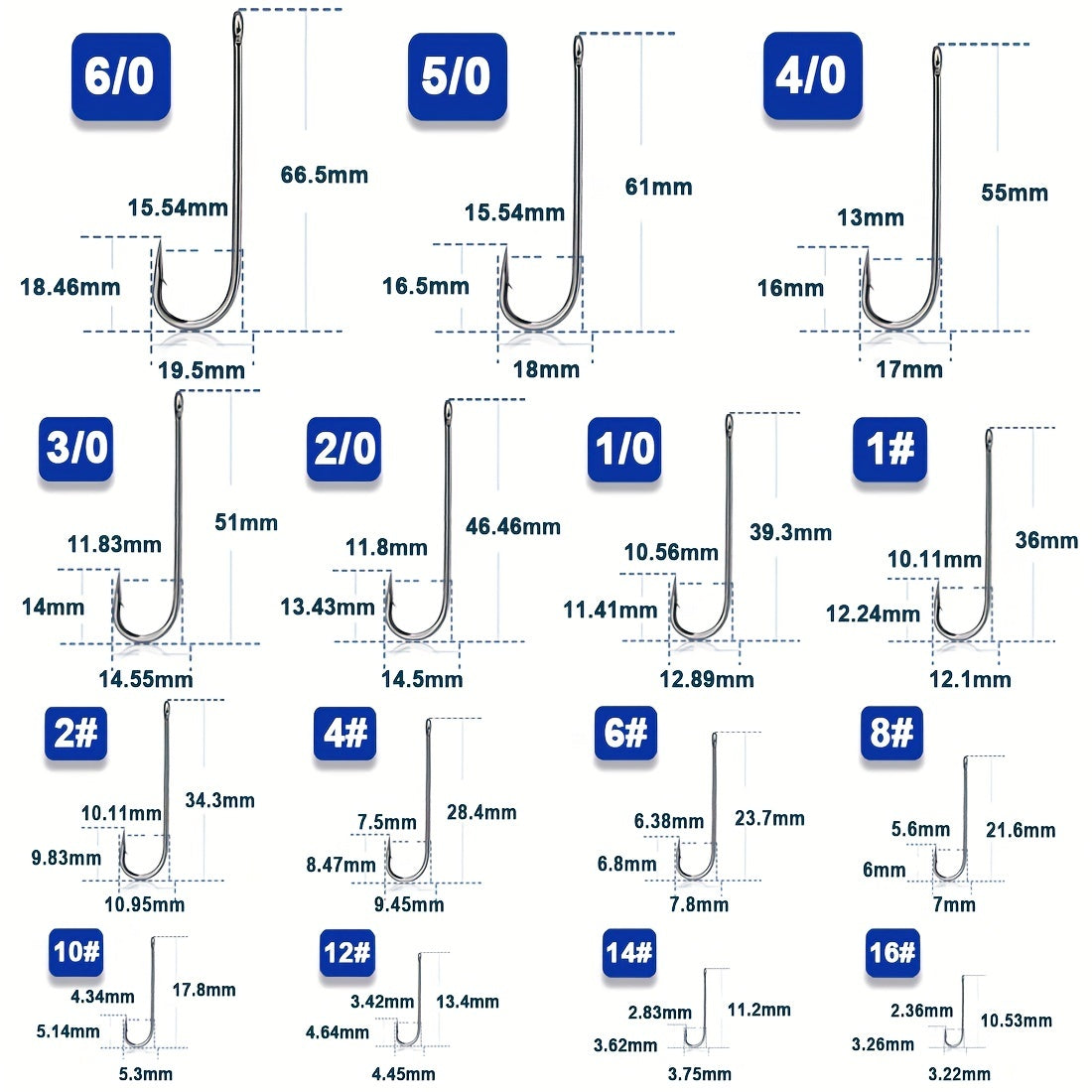 DWLIFE Stainless Steel Aberdeen Hooks Long Shank Light Wire 50 100pcs 10 66mm