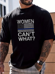 Christian Pattern Print Men's Graphic Crew Neck T shirt
