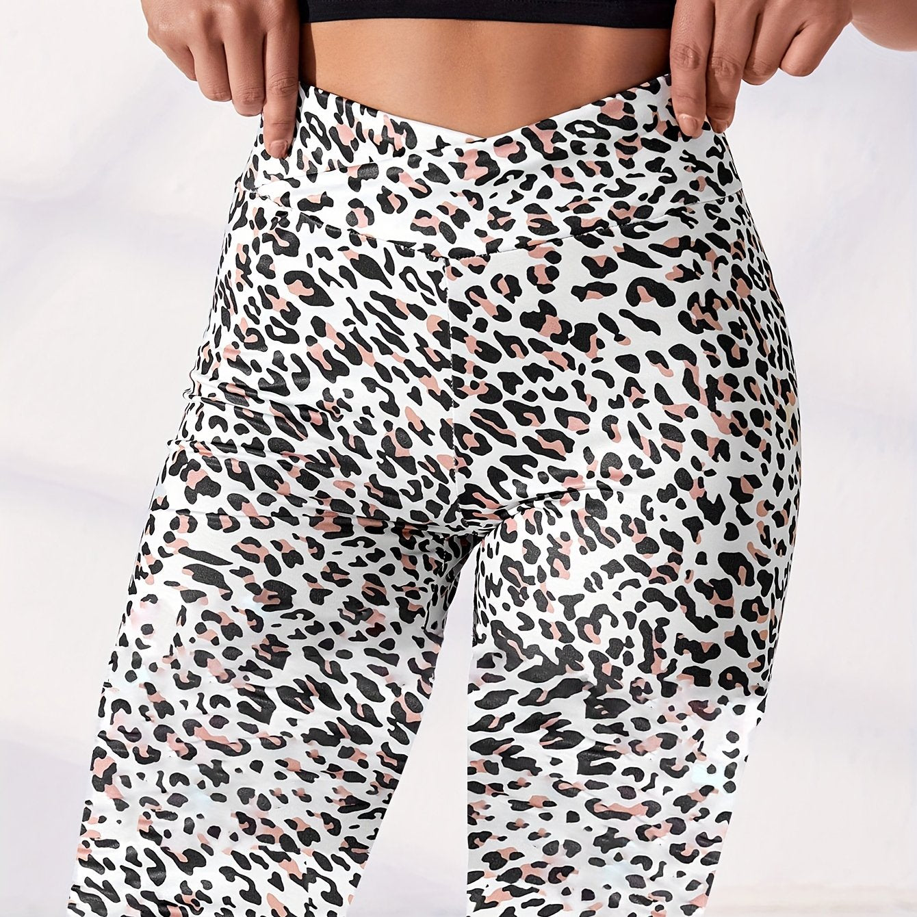 Leopard Print Yoga Leggings High Stretch Sports Running Tight Pants