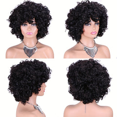 4 Cm Glueless Virgin Brazilian Bob Short Egg Curls Bouncy Curly Human Hair Wigs