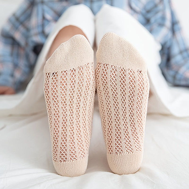 8 Pairs Lightweight Cutout Mesh Ankle Socks Women's Stockings