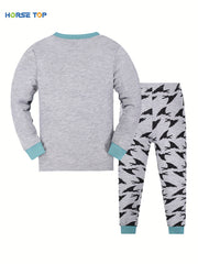 Kid's 2pcs Dino Print Pajama Set Top & Pants