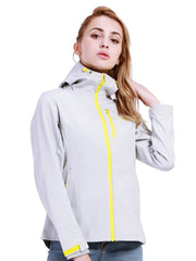 Women's Letter Embroidery Hooded Jacket Softshell Coat