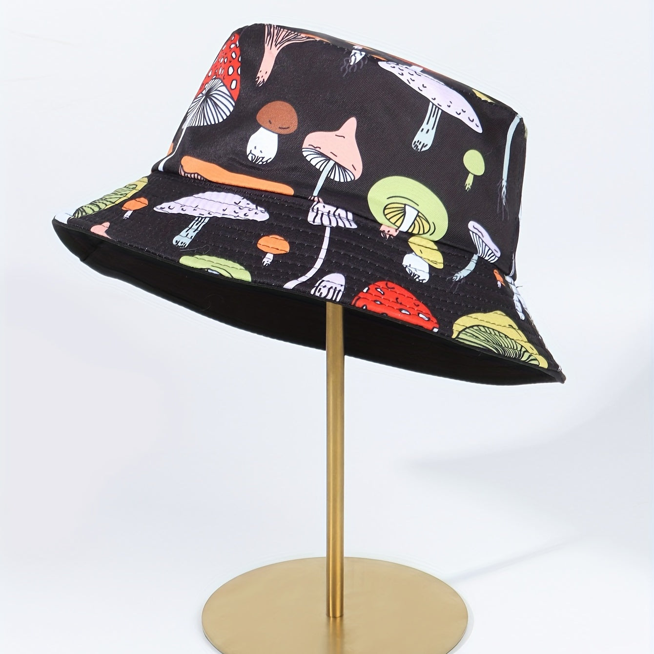 Colorful Mushroom Bucket Hat Unisex Fisherman Cap