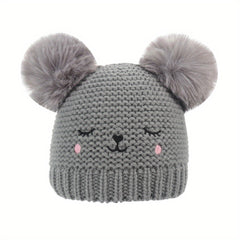 Baby Girls Knitted Beanie Hat Winter Cold-proof 6-24 Months