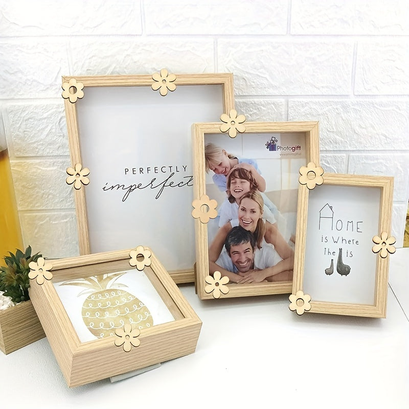 50pcs Wooden Flower Cutouts DIY Home Decorations