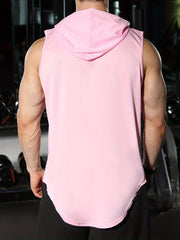 Men's Summer Sleeveless Hooded Tank Top