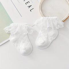 Water Drop Lace Mesh Socks for Toddler Baby Girls