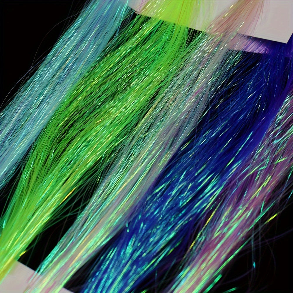 ICERIO 1pack 0.2mm Rainbow Fish Skin Flash Strands Fly Tying Materials