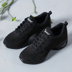 Women's Arch Support Jazz Dance Shoes Lace Up Non-slip Sporty Footwear