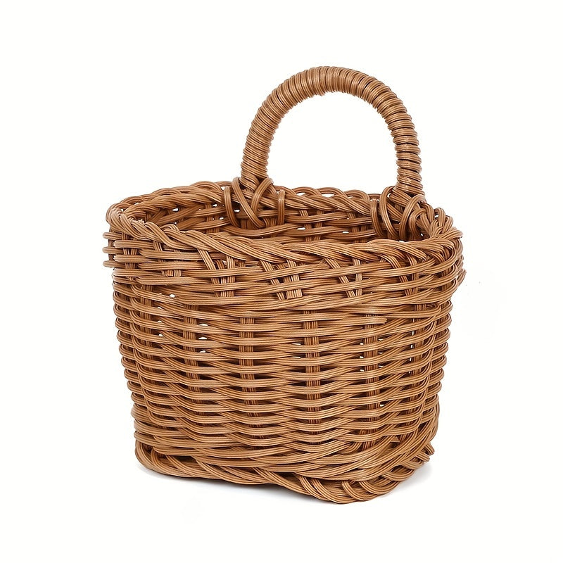 Woven Storage Basket Wall Organizer Kitchen Garlic Storage