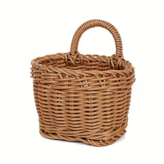 Woven Storage Basket Wall Organizer Kitchen Garlic Storage