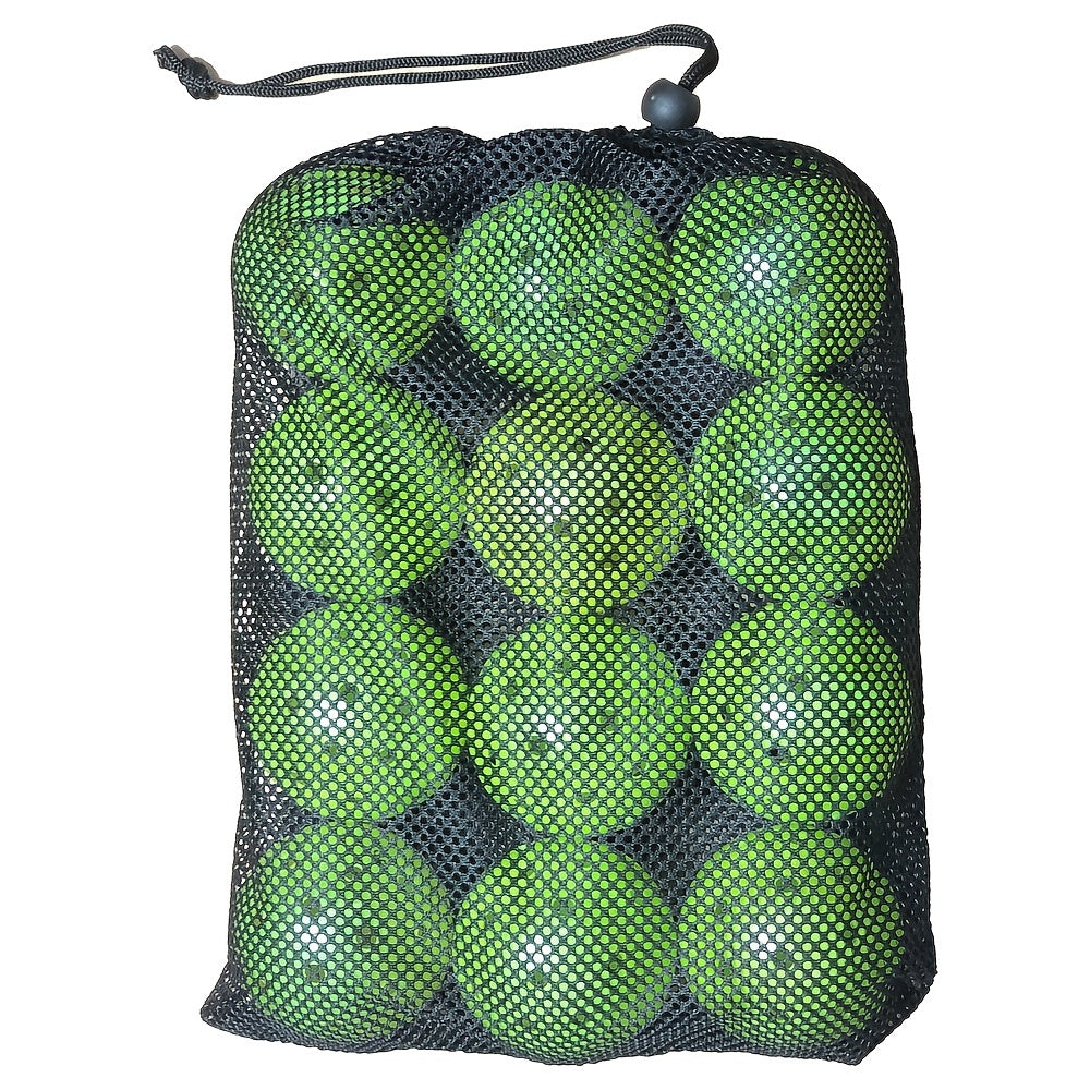 12pcs Outdoor Pickleball Balls Set Durable 40 Hole Beginner Indoor/Outdoor