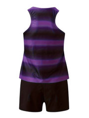 Women's Plus Size Ombre Print Tankini Set with Racer Back Top & Shorts
