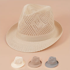 Men's Large Brim Straw Sun Hat Middle Aged Elderly