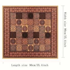 Houndstooth Print Bandana Square Scarf Satin Shawl