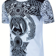 Men's Animal Graphic T Shirt 3D Print Breathable Stretchy Summer Outdoors