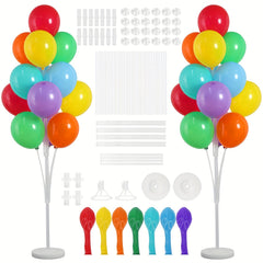Balloon Column Stand Kit with Colorful Balloons Base and Pole