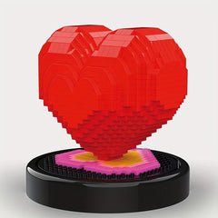 Red Heart Building Blocks Set - Perfect Valentine's Gift