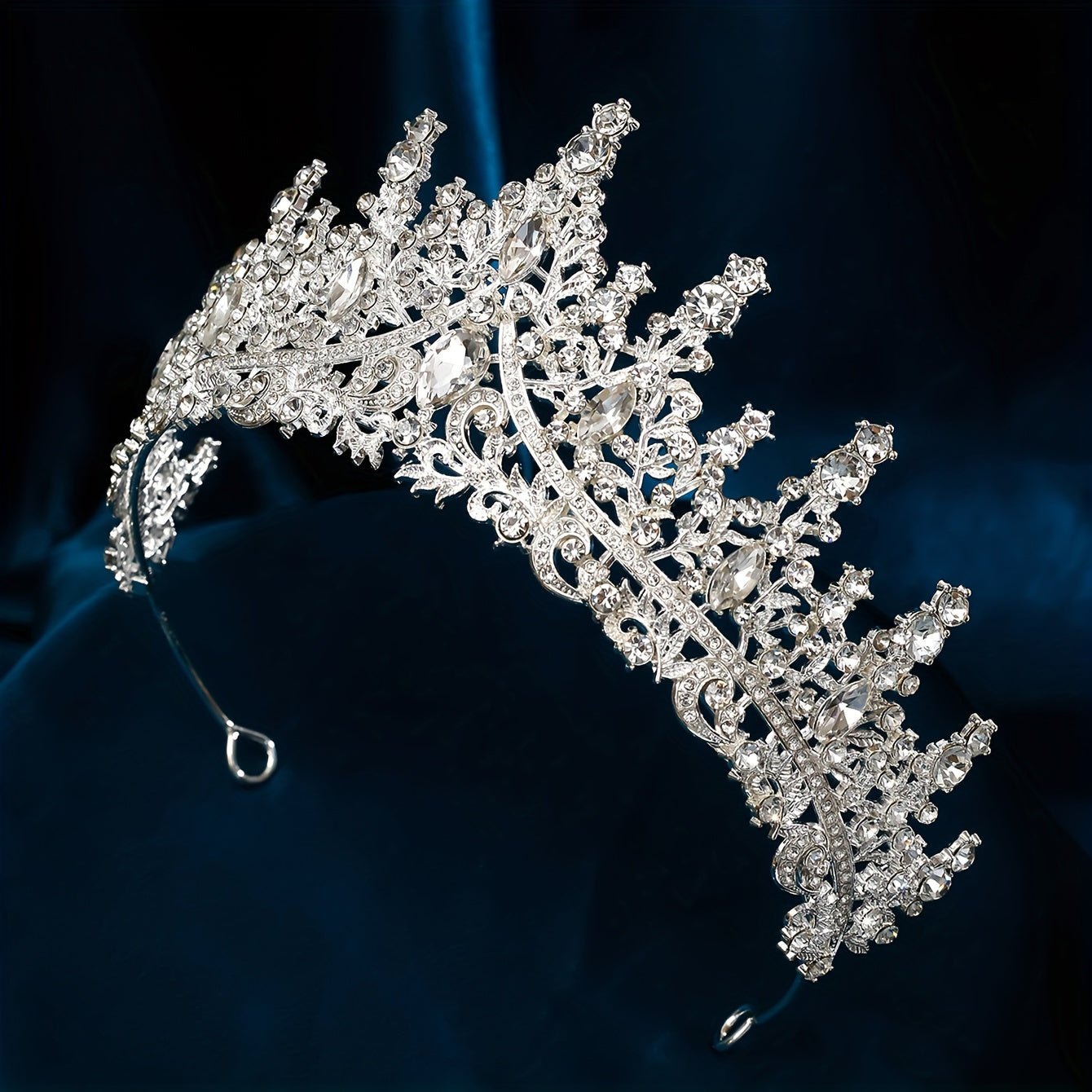 Princess Royal Style Tiara Rhinestone Crown Hair Accessories for Women Girls