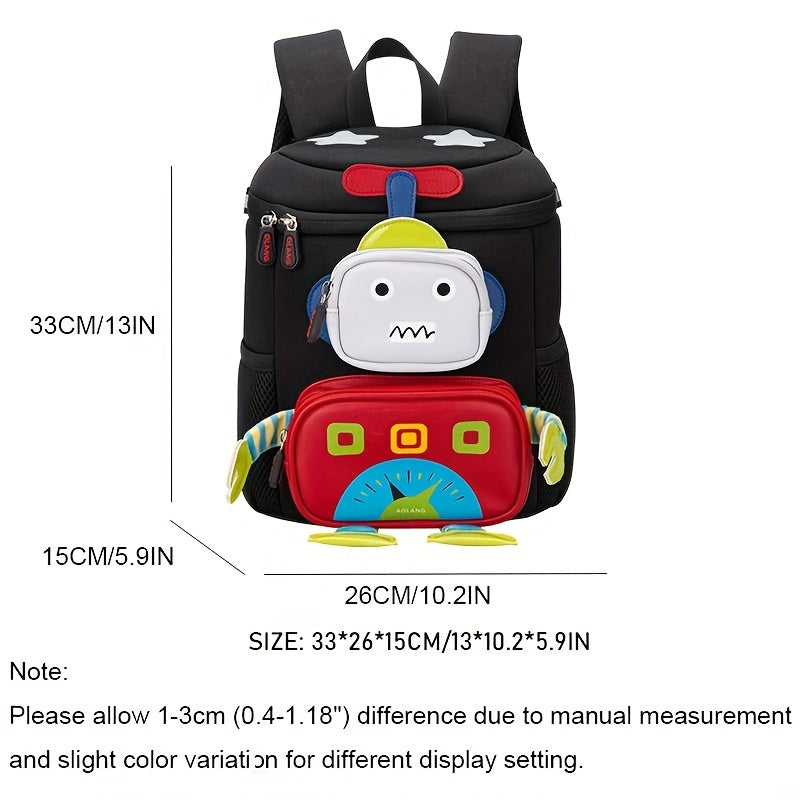 3D Robot Kindergarten Kids Backpack for Boys Girls