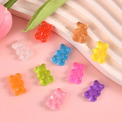 20pcs Luminous Little Bear Shoe Charms DIY Clogs Accessories