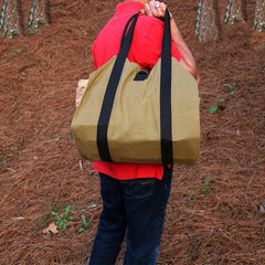 Firewood Carrier Canvas Tote Bag With Handle - Wood Stove Accessories