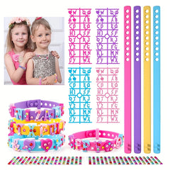 DIY Bracelets Jewelry Making Kit with Charm Stickers Girls Kids