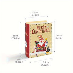 5pcs Christmas Book Paper Snack Candy Cookie Decor
