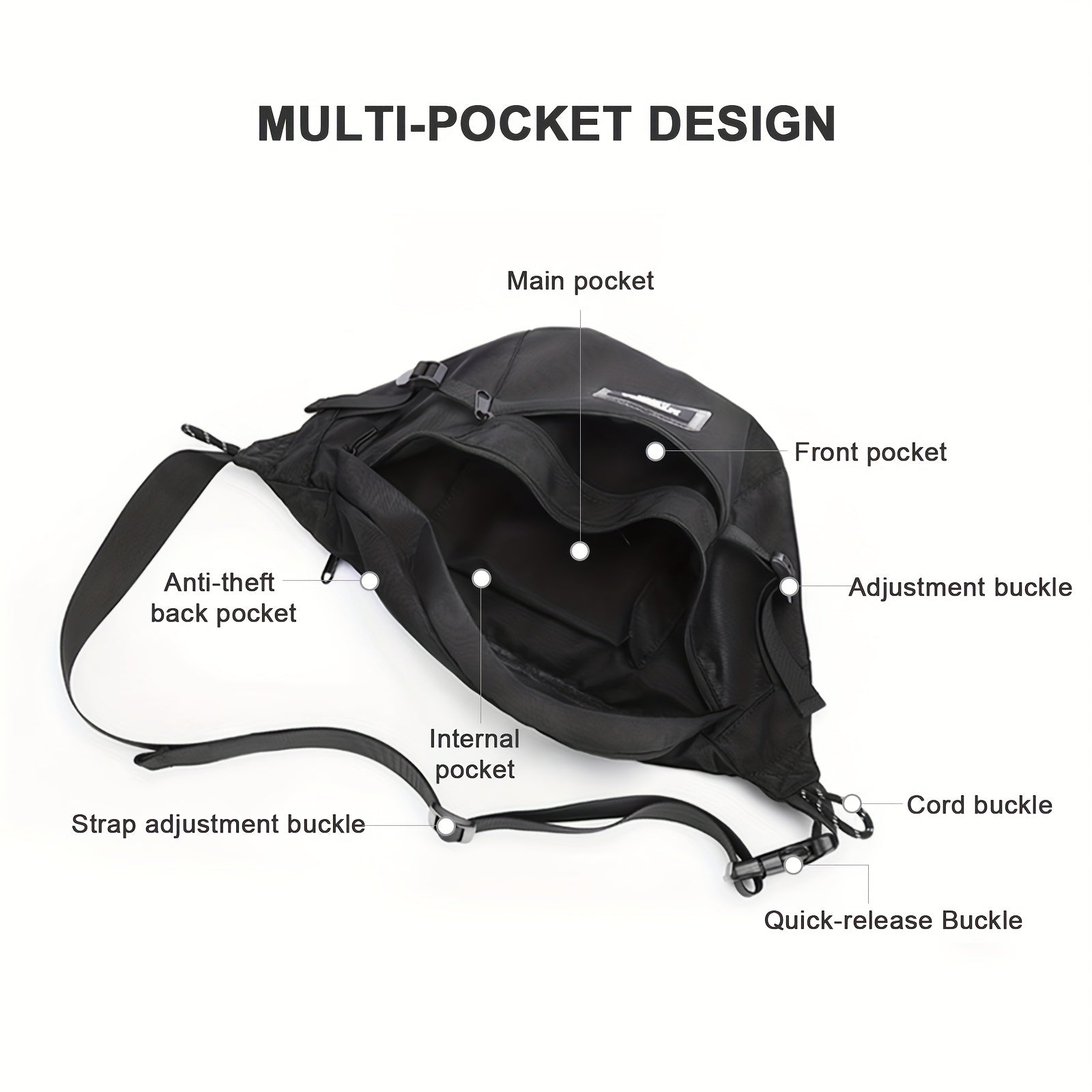 Waist Bag Fanny Bag Chest Bag Messenger Bag Men's Women's Single Shoulder Bag