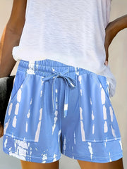 All Over Print Drawstring Shorts Casual Pocket Shorts