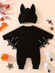 Baby Boys Halloween Animal Shape Cosplay Costume Bodysuit Hat